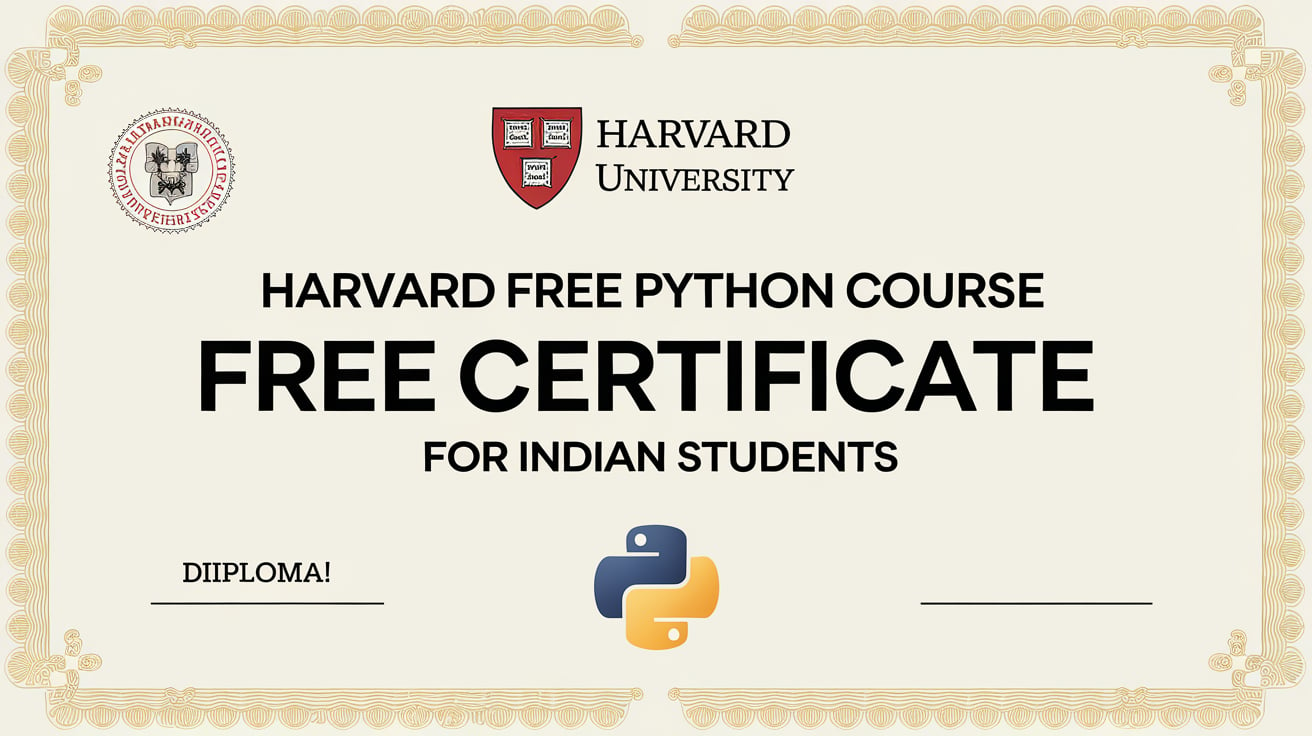 Harvard Free Python Course Free Certificate For Indian Students, Enroll Now 2025