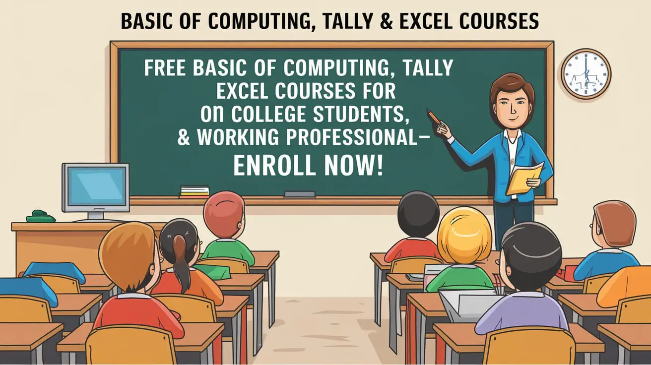 Free Basic of Computing, Tally & Excel Courses for College Students, Gradaute & Working professional– Enroll Now!