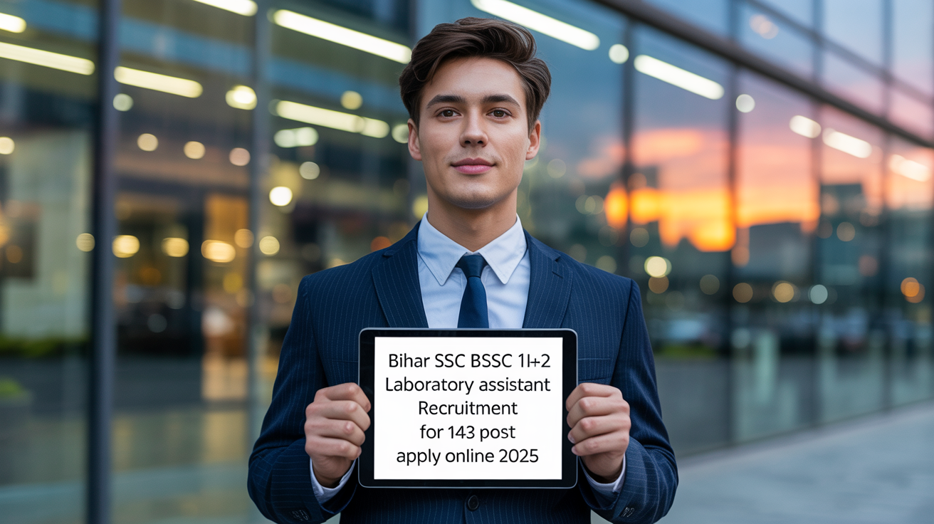 Bihar SSC BSSC 10+2 Laboratory Assistant Recruitment  for 143 Post Apply Online 2025