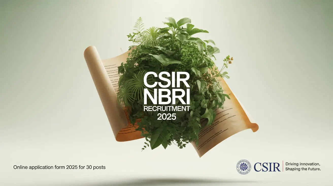 CSIR NBRI Recruitment 2025, Online Application Form 2025 For 30 Posts