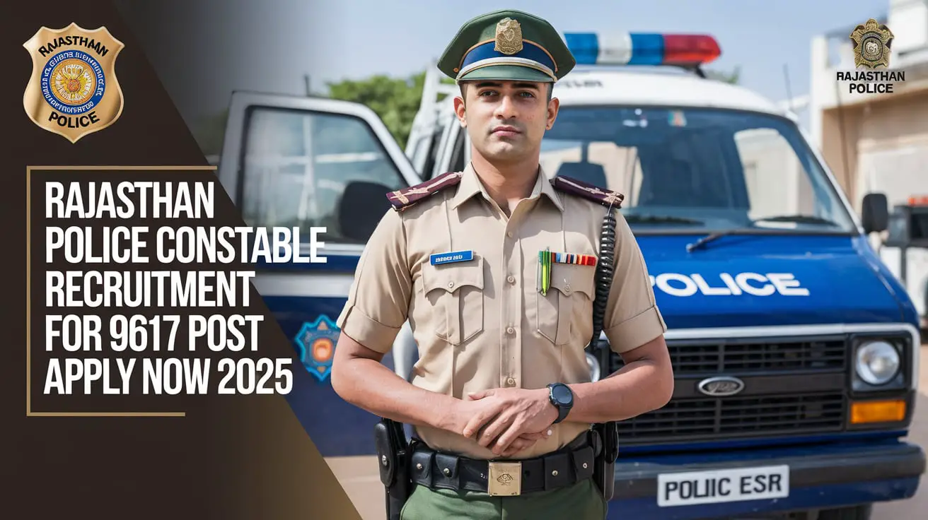 Rajasthan Police Constable Recruitment For 9617 Post Apply Now 2025